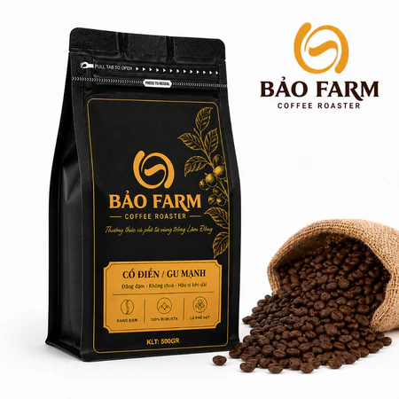 Cà Phê Bobusta Lâm Đồng Rang Mộc - Mức Rang Đậm Dành Cho Gu Mạnh