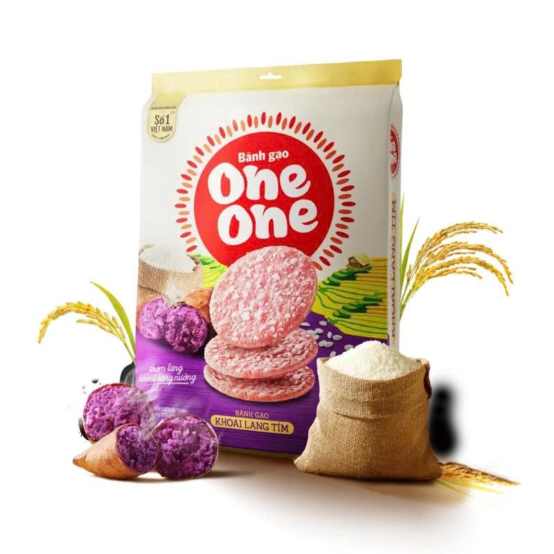 Bánh Gạo One One Vị Khoai Lang Tím Healthy 100G