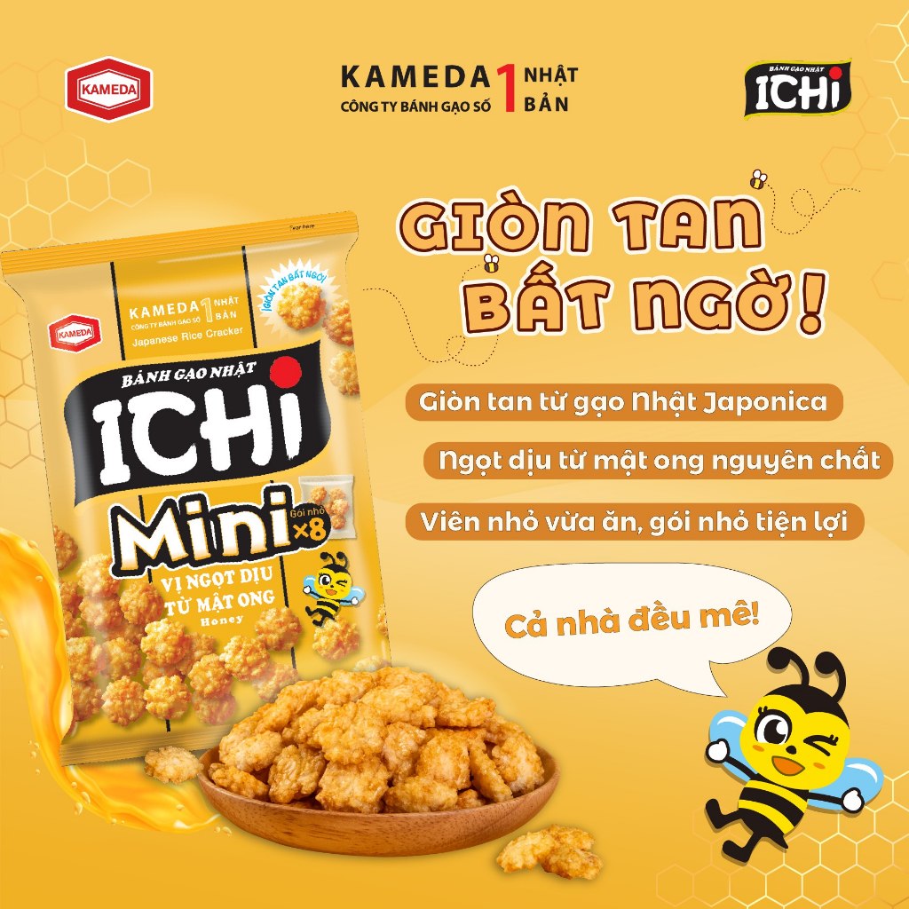 Bánh Gạo Ichi "Mini" Vị Mật Ong 120G