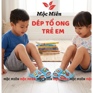 Dép Tổ Ong ASIA Gắn Sticker Cho Bé Trai Bé Gái Từ 2-6 Tuổi Hàng Chính Hãng Cao Cấp Phù Hợp  2 -6 Tuổi