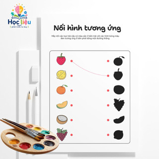 Phiếu Bài Tập Montessori nối hình – Phát triển trí tuệ cho bé 3-6 tuổi
