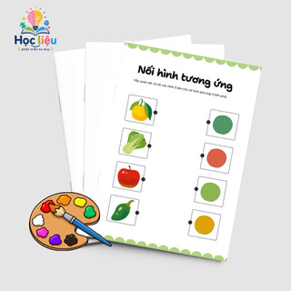 Phiếu Bài Tập Montessori nối hình – Phát triển trí tuệ cho bé 3-6 tuổi