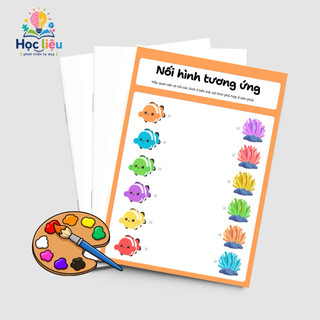 Phiếu Bài Tập Montessori nối hình – Phát triển trí tuệ cho bé 3-6 tuổi