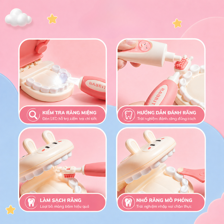 Đồ chơi bác sĩ cho bé bộ vali bác sĩ mini khám bệnh nhập vai nhiều dụng cụ