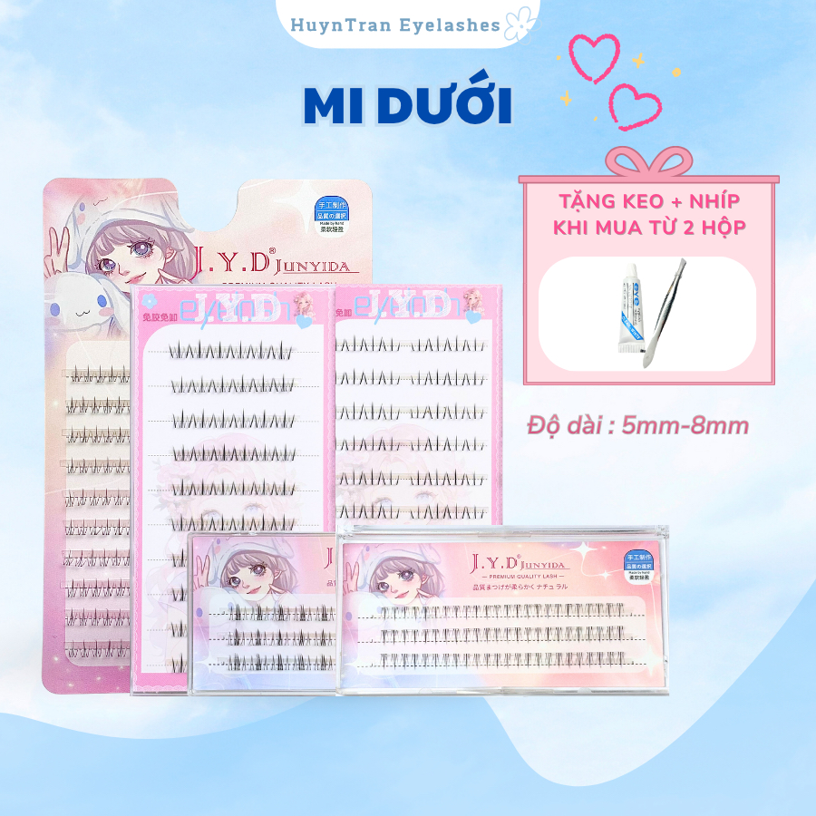 Mi giả mi dưới sẵn keo mi dưới không keo tự nhiên sợi mảnh dễ sử dụng không kích ứng trang điểm