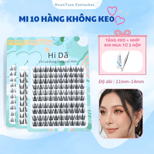 Mi giả không keo hi dã 10 hàng dễ sử dụng mi tự nhiên không kích ứng mi trang điểm