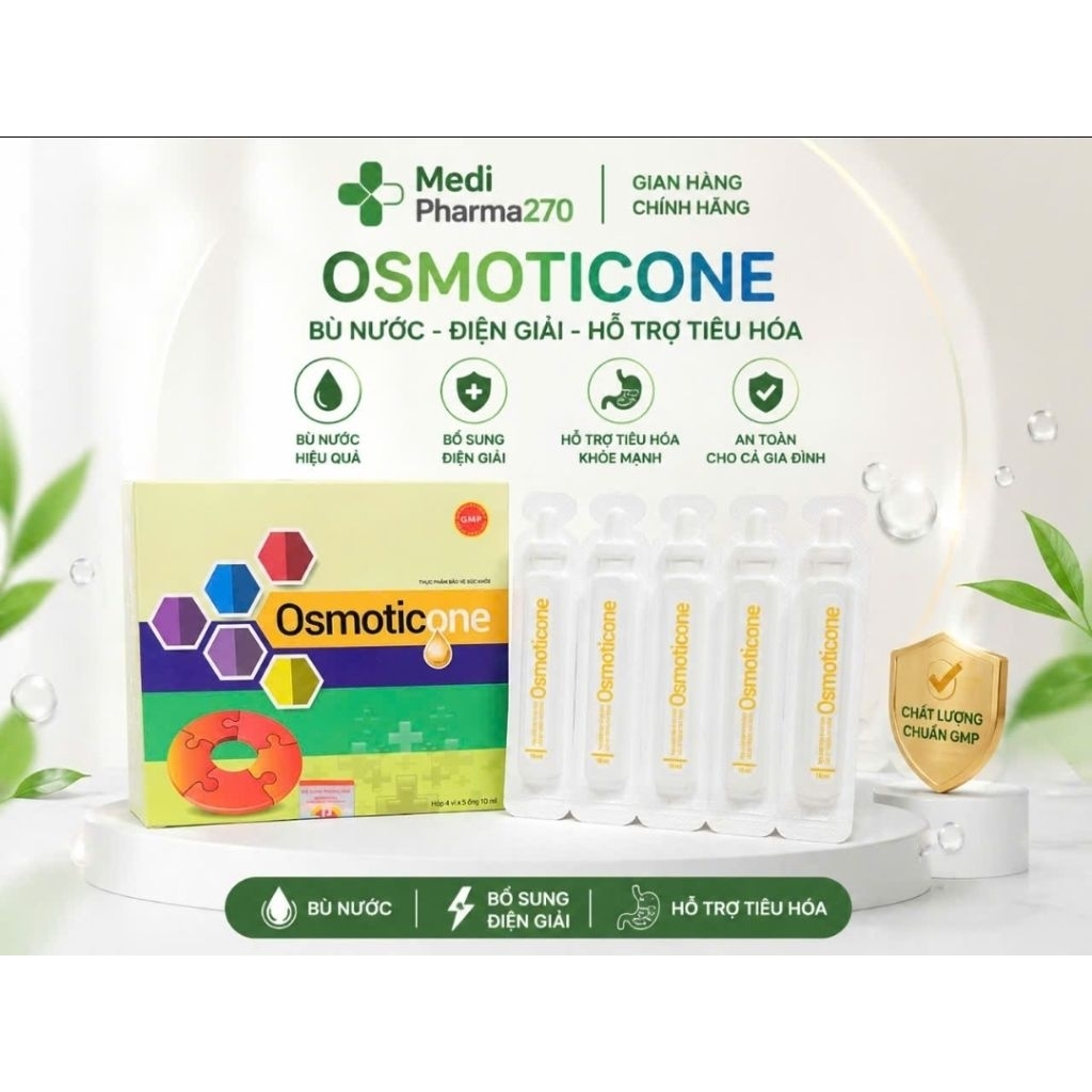 Men vi sinh bổ sung lợi khuẩn Bé & Người Lớn Osmoticone Hỗ Trợ Tiêu Hóa, Ăn Ngon – Hộp 20 Ống
