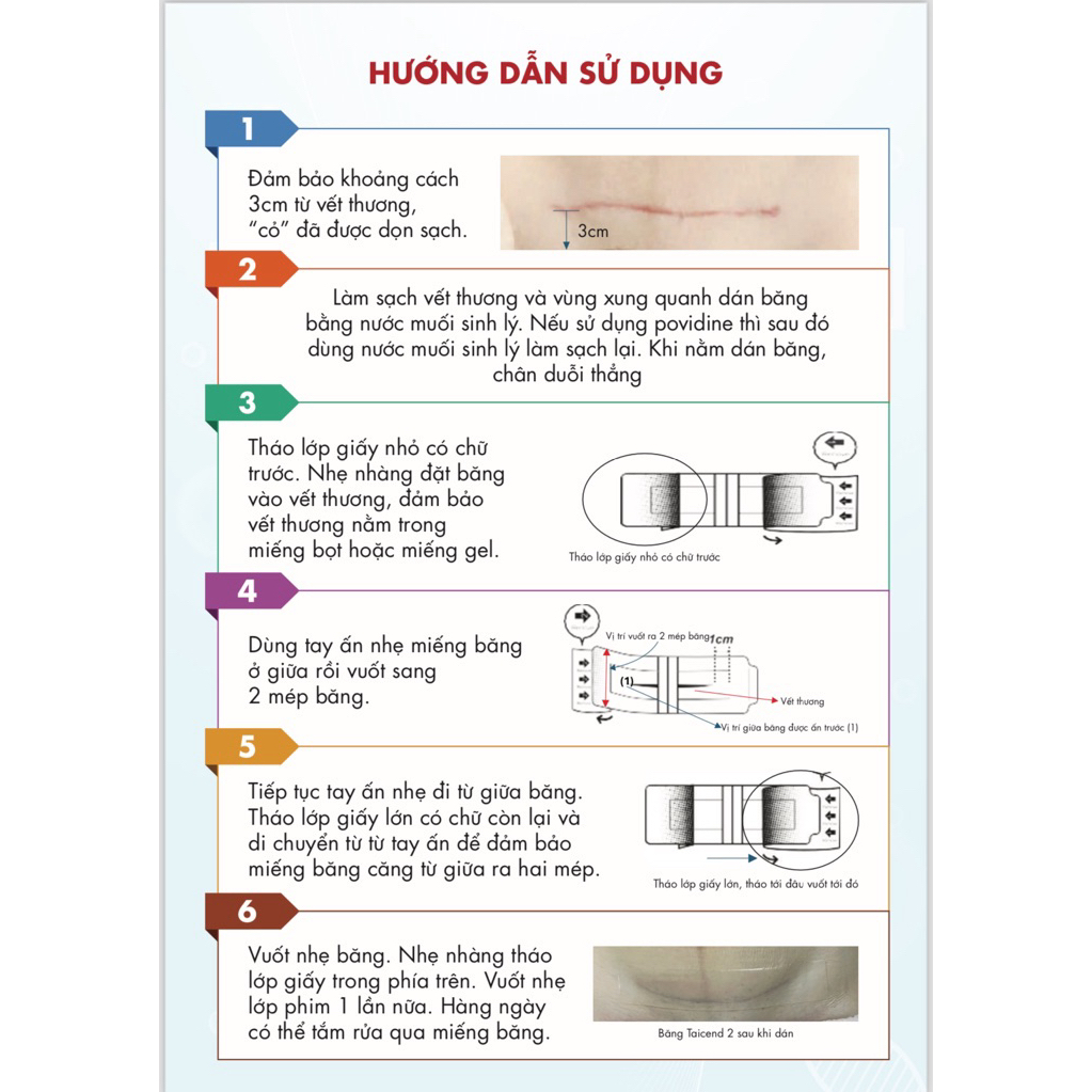 miếng dán ép sẹo sau sinh sau mổ Taicend miếng dán làm phẳng sẹo