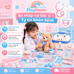 Đồ chơi bác sĩ cho bé bộ vali bác sĩ mini khám bệnh nhập vai nhiều dụng cụ