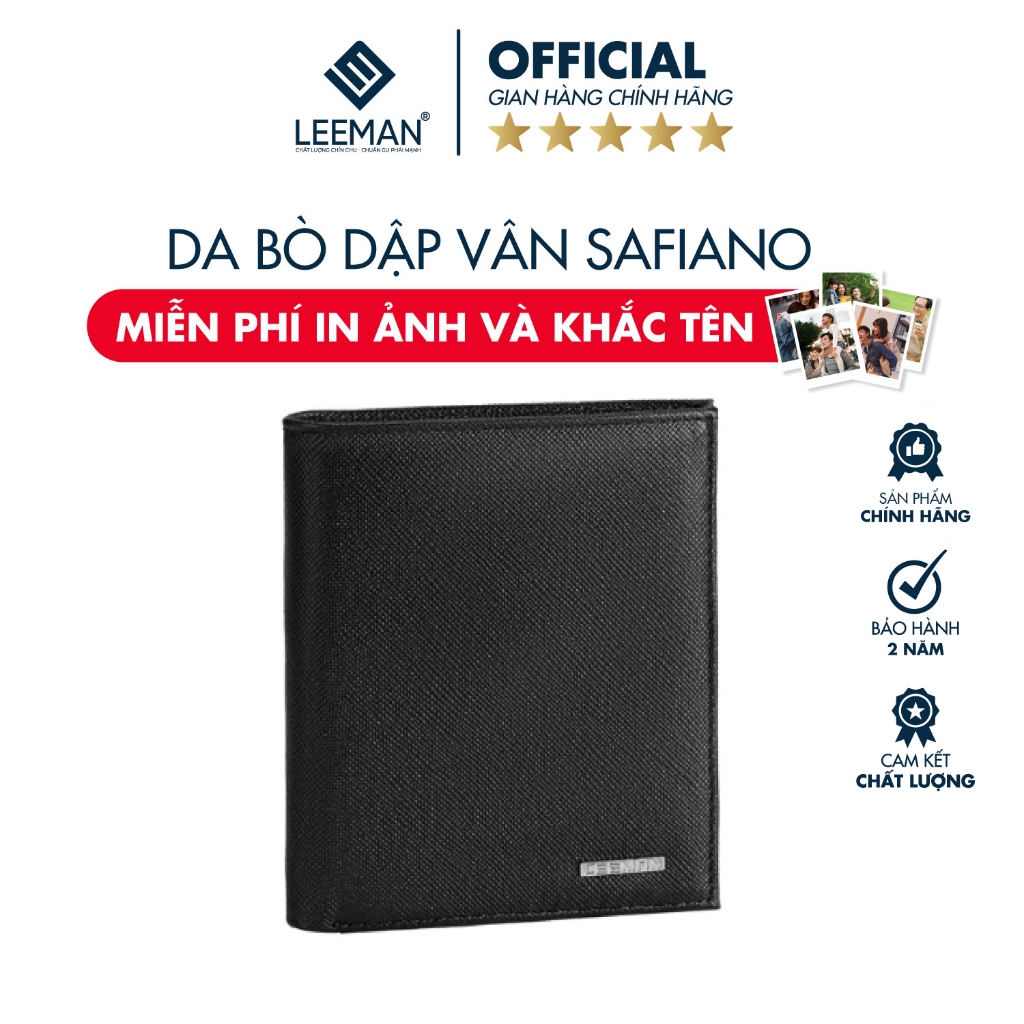[ CÓ KHẮC TÊN ] Ví Nam Cao Cấp Galvin  Chính Hãng LEEMAN Thiết Kế NamTính Hiện Đại Đựng Thẻ NameCard