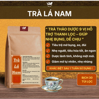 Trà Lá Nam - Hapufarm -  Thanh lọc cơ thể giảm tích tụ bụng eo giúp bụng nhẹ dễ tiêu - Bịch 30 túi Lọc