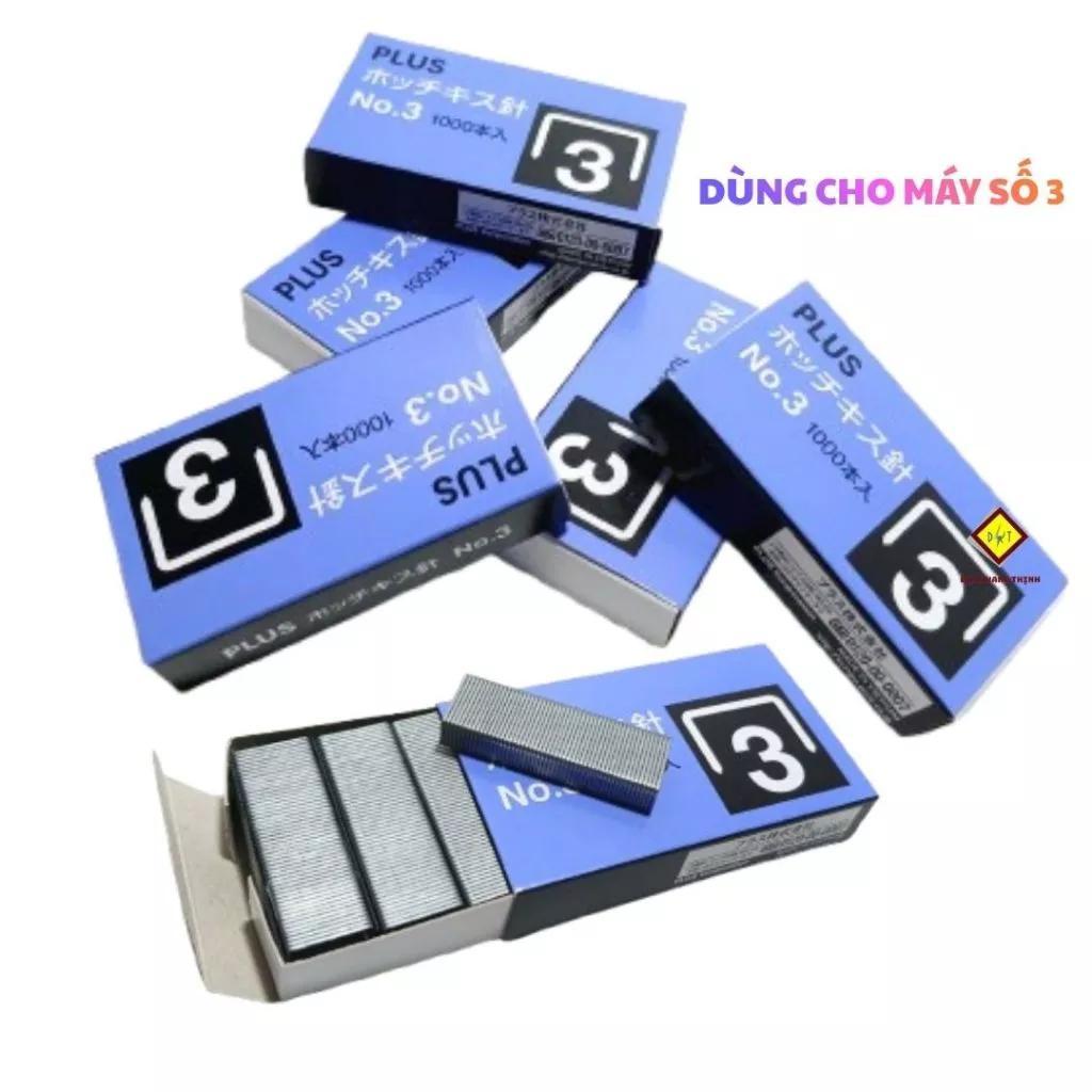 Kim bấm giấy số 3 PLUS ghim bấm giấy số 3 đinh gim tài liệu nhỏ CHÍNH HÃNG