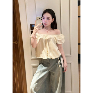 [MẶC ĐƯỢC 2 KIỂU] Áo sơ mi nữ A.860, Áo sơ mi cổ tròn tay ngắn 2 lớp dáng bí phổi nơ buộc basic dễ mặc