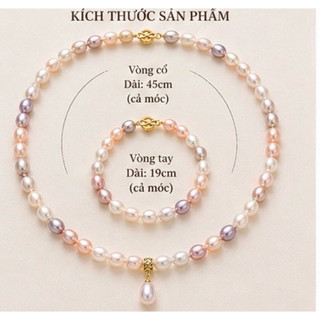 Sét chuỗi vòng cổ ngọc trai nước ngọt tự nhiên dài từ 43-46 cmVC, VT:17. MS:353VH