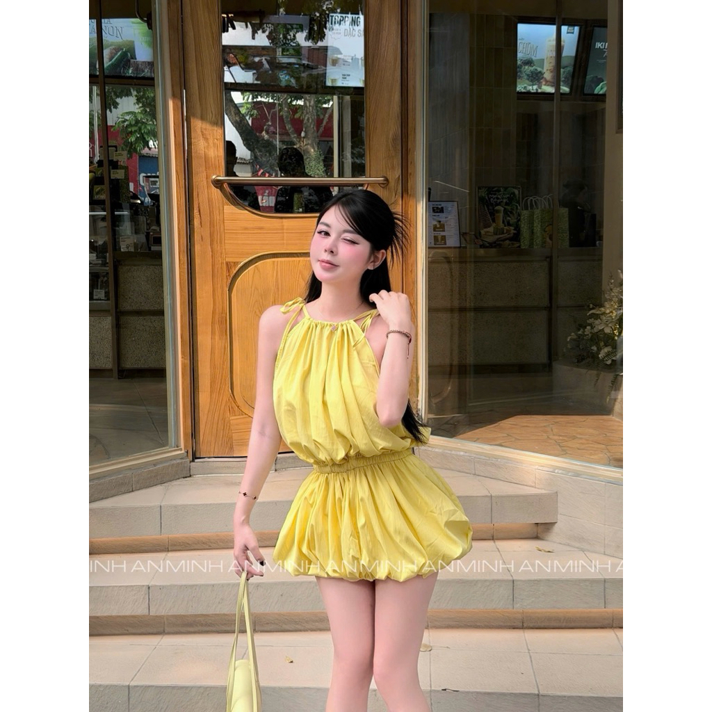 jum bồng cổ yếm chun eo đẹp lắm