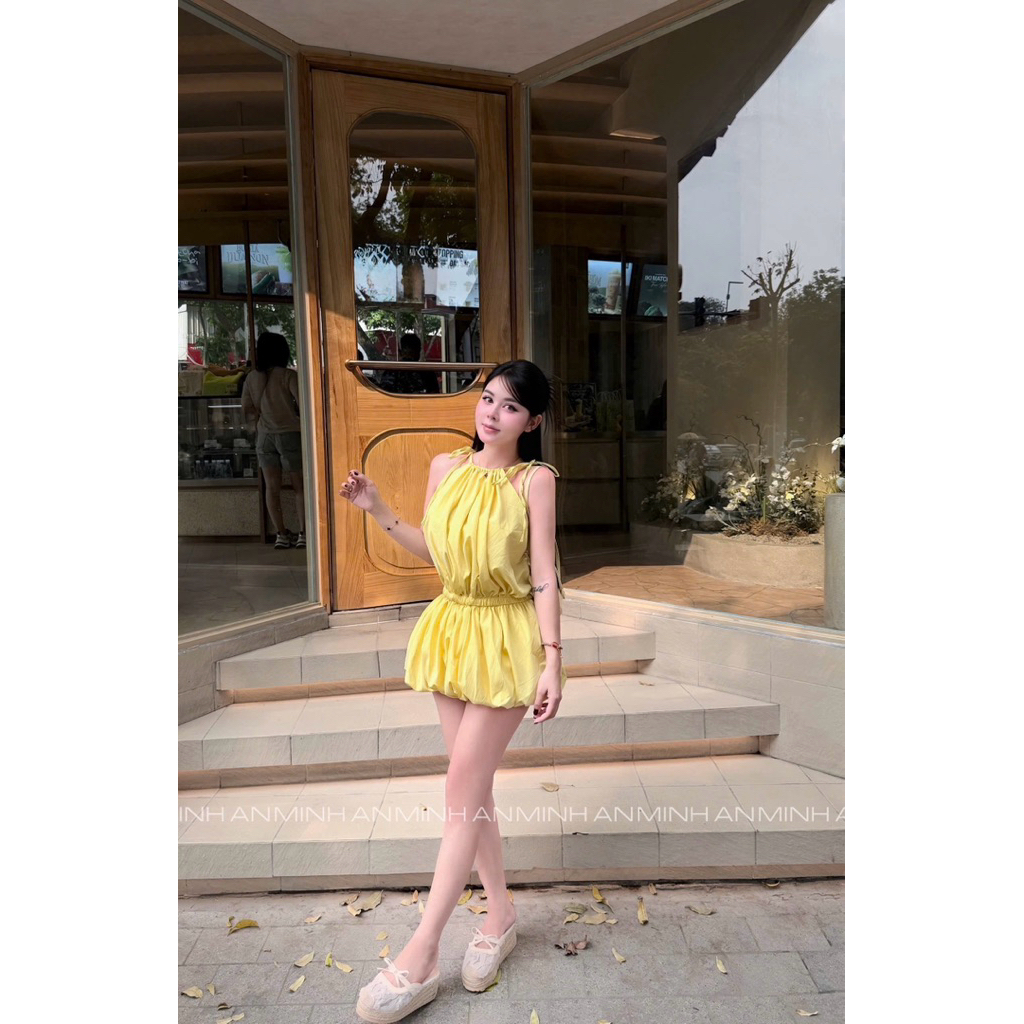 jum bồng cổ yếm chun eo đẹp lắm