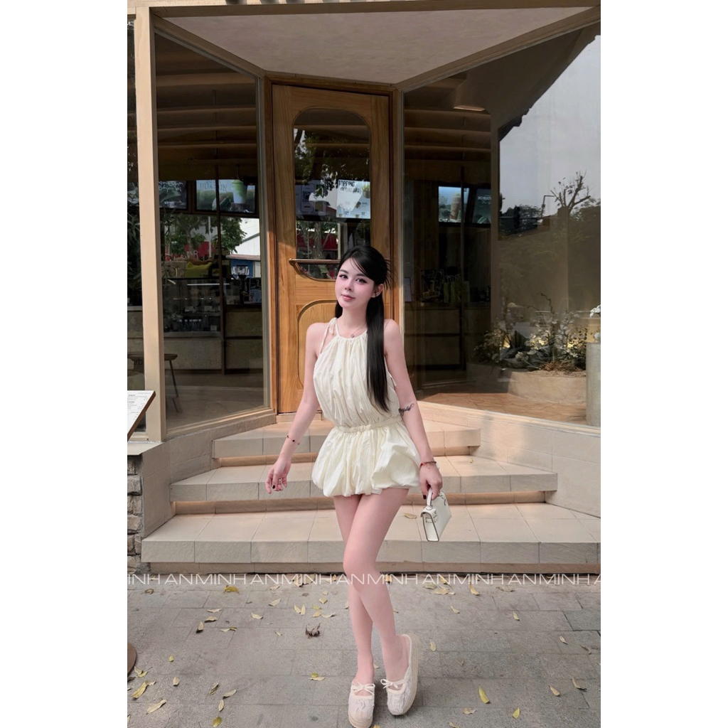 jum bồng cổ yếm chun eo đẹp lắm