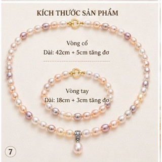 Sét chuỗi vòng cổ ngọc trai tứ quý dài VC:45 cm,VT: 17 cm. MS:301VH