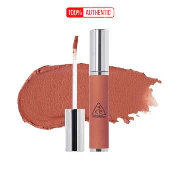 Son Kem 3CE Hazy Lip Clay Butter Beige Fullbox Son Lì Mềm Mịn Màu Cam Đào Đất Tự Nhiên