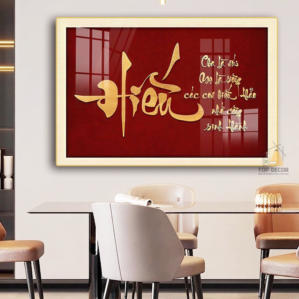 Tranh Treo Decor Chữ Thư Pháp Tranh Decor - Tranh Treo Phòng khách, Tranh Treo phòng ngủ, Tranh tráng gương cao cấp