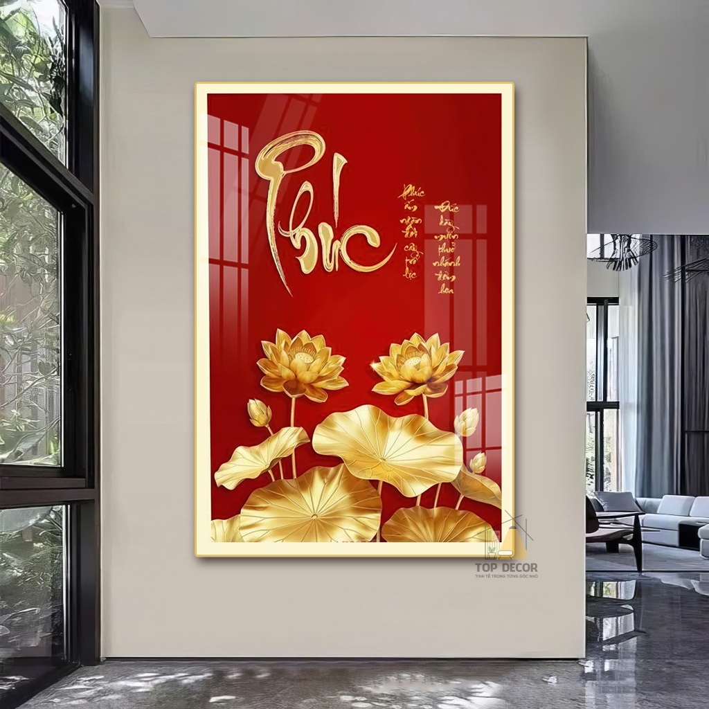 Tranh Treo Decor Chữ Thư Pháp Tranh Decor - Tranh Treo Phòng khách, Tranh Treo phòng ngủ, Tranh tráng gương cao cấp