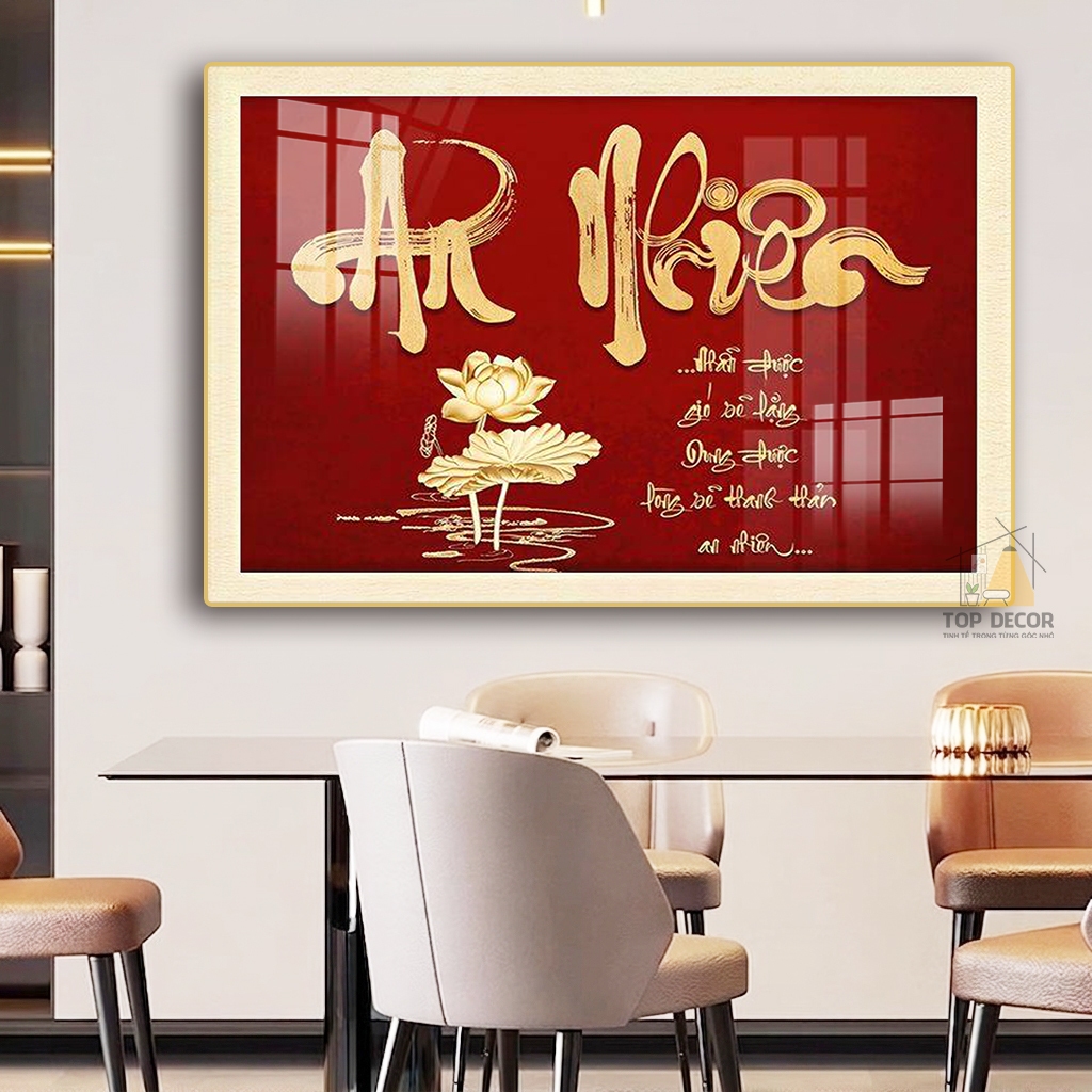 Tranh Treo Decor Chữ Thư Pháp Tranh Decor - Tranh Treo Phòng khách, Tranh Treo phòng ngủ, Tranh tráng gương cao cấp