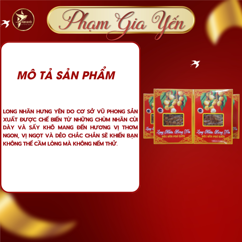Long Nhãn Hưng Yên 100gr Sấy Khô Vàng Đẹp Thượng Hạng [HÀNG CAO CẤP]   - Yến Sào Phạm Gia
