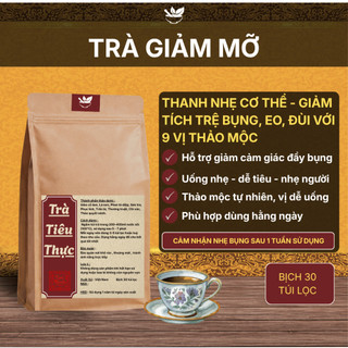 Trà Tiêu Thực - Hapufarm - Thanh mát cơ thể, giảm ứ đọng bụng eo, giúp nhẹ bụng dễ tiêu Bịch 30 lọc