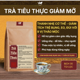 Trà Tiêu Thực - Hapufarm - Thanh dưỡng cơ thể, giảm tích trệ bụng eo, hỗ trợ tiêu hóa nhẹ nhàng Bịch 30 túi lọc