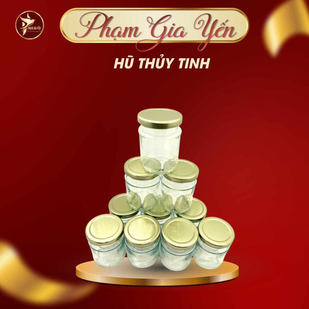 Hũ thuỷ tinh nắp thiếc 75ml  tròn đựng Yến chưng sẵn/ Sữa chua/ Gia vị