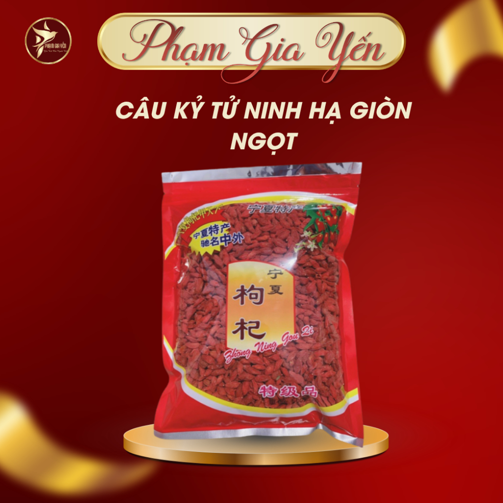 Kỷ Tử Đỏ (Câu Kỉ Tử) 100gr Sấy Khô Quả To Đỏ Đều -  Yến Sào Phạm Gia