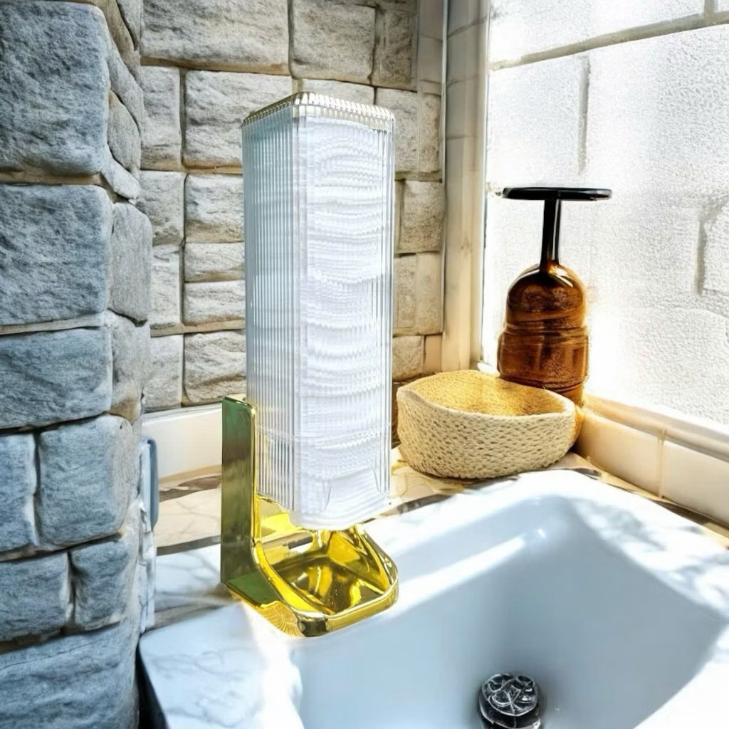 hộp đựng bông tẩy trang vuông dáng tường chống bụi bẩn decor bàn trang điểm VNS303 ( TẶNG MIẾNG DÁN)