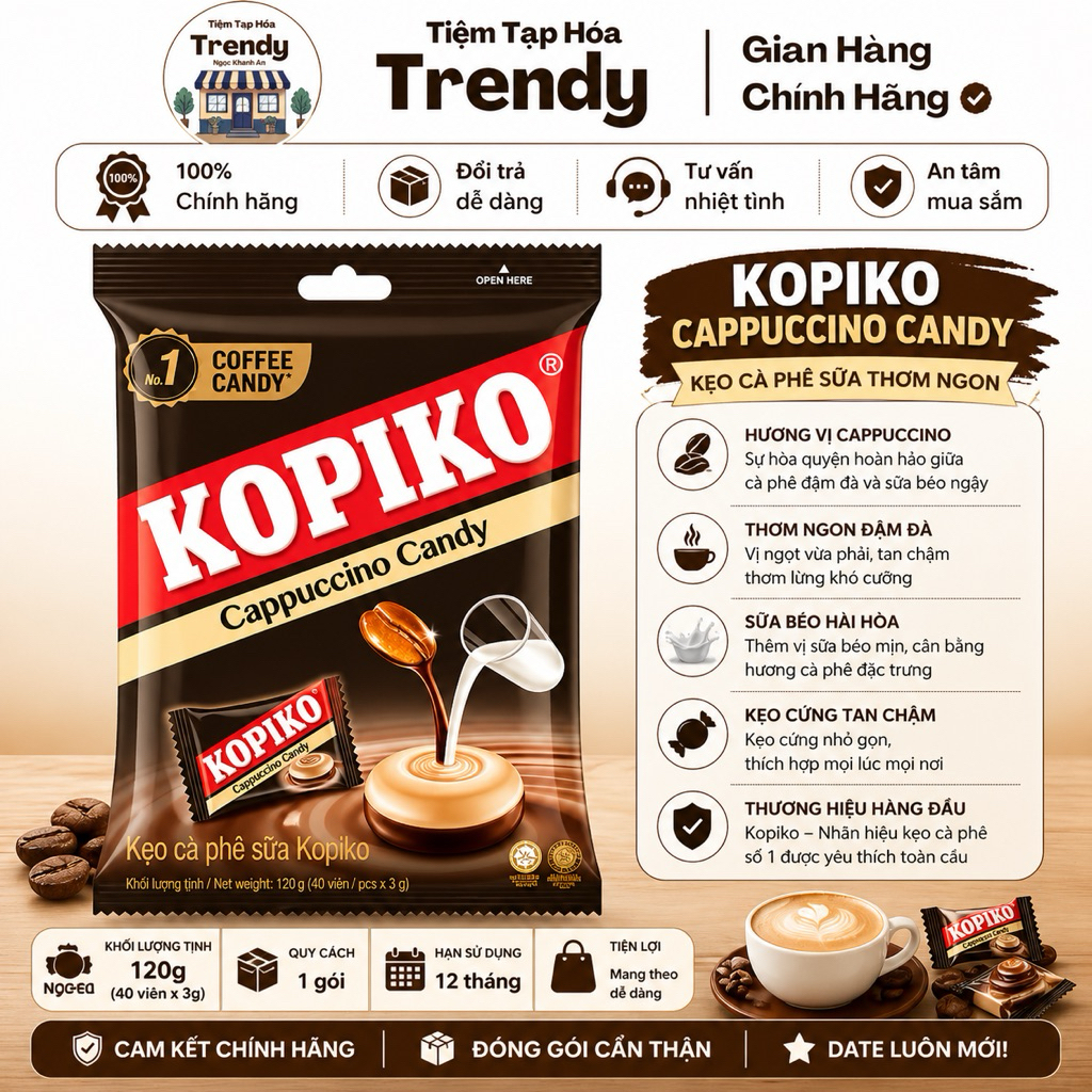 Kẹo Cà Phê Sữa Kopiko 140G