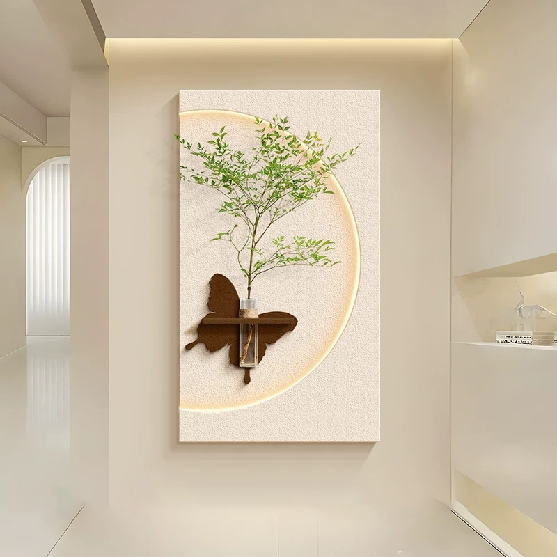 Tranh Đèn Led Cắm Hoa [ HOT 2026] Treo Phòng Ngủ , Tranh treo Decor Phòng Khách, Tranh gỗ sần sang trọng