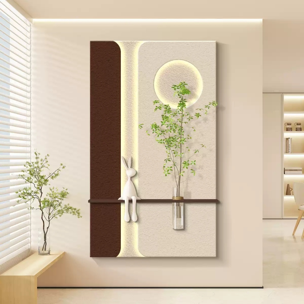 Tranh Đèn Led Cắm Hoa [ HOT 2026] Treo Phòng Ngủ , Tranh treo Decor Phòng Khách, Tranh gỗ sần sang trọng