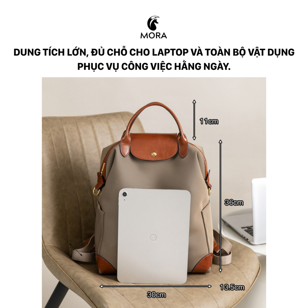 Balo MORA ELITE cao cấp – Balo laptop công sở nhẹ, dung tích lớn, thiết kế sang trọng, chống nước