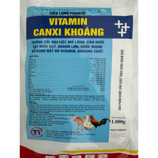 Vitamin khoáng 1kg trộn thức ăn, tăng khung, ra lông, chống bại liệt, mổ lông, căn đuôi gà, vịt,heo