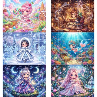 COMBO sỉ tranh ghép A5 Chủ đề Công chúa Anime TooYoo TG0107