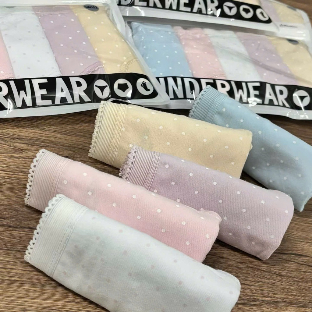 Combo 5 Quần Chip Trẻ Em Bé Gái Xuất Dư Re.served Cotton Mềm Mịn Cho Bé Gái Size 98-164cm