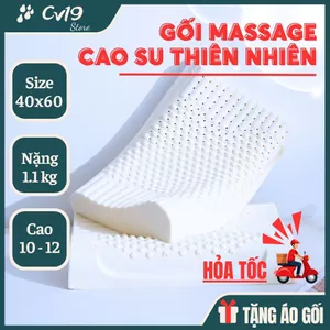 Gối cao su thiên nhiên, massage cổ giảm đau nhức cổ, ngủ ngon sâu giấc, thông thoáng