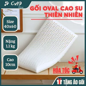 Gối Cao su thiên nhiên kháng khuẩn, mềm mại, thoáng khí, cao su nguyên khối, giúp ngủ ngon