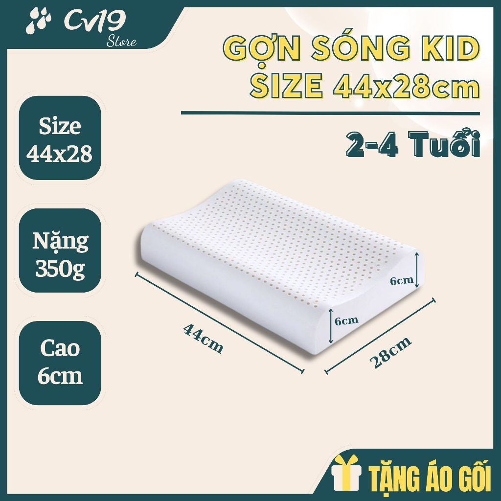 [GỐI TRẺ EM] Gối cao su non thiên nhiên cho bé, gối ngủ ngon, ngủ sâu giấc, thông thoáng, êm ái