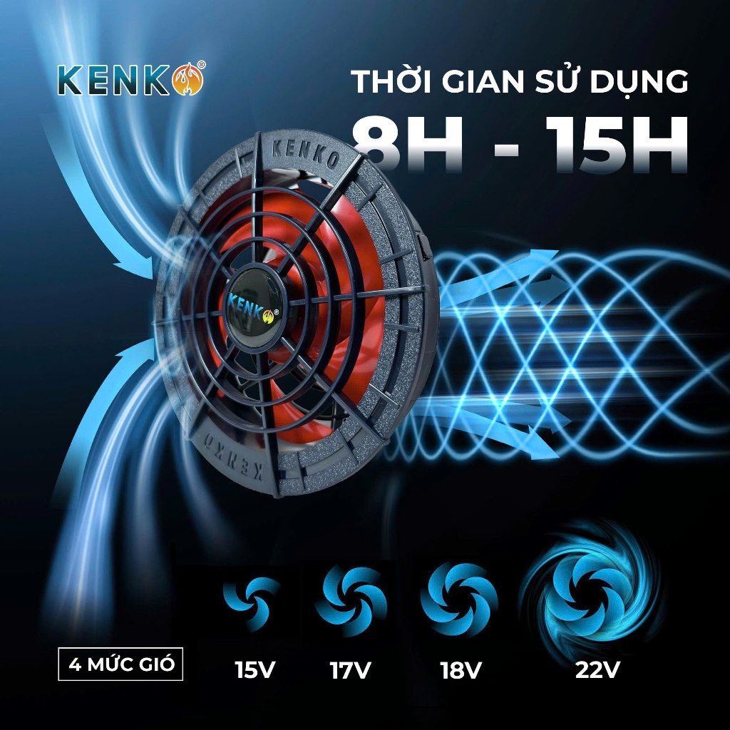 [KENKO STORE] Quạt , Cáp nối KENKO 22V  ALPHA X5 PRO. Tặng kèm 2 chổi vệ sinh quạt. Bảo hành 12 tháng!