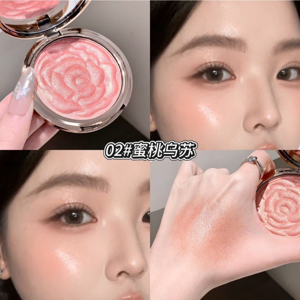 Má hồng hoa hồng KAKASHOW siêu glow mịn lì, không trôi giữ lớp bóng mịn trên da No.C663