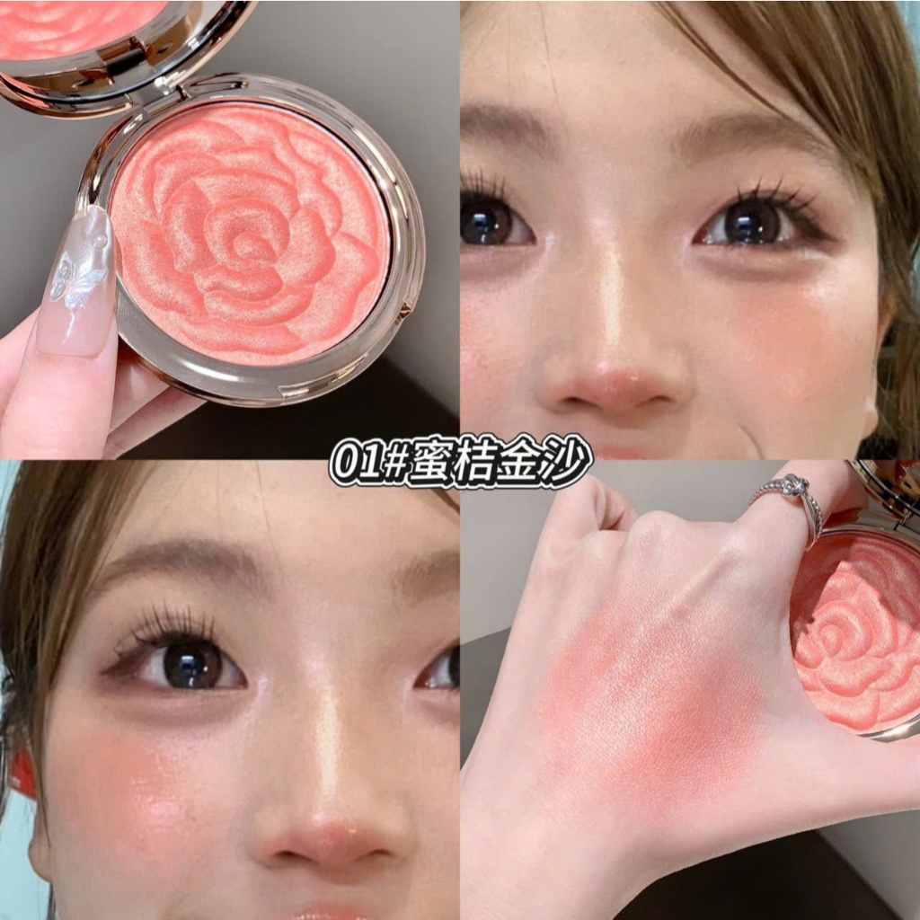 Má hồng hoa hồng KAKASHOW siêu glow mịn lì, không trôi giữ lớp bóng mịn trên da No.C663