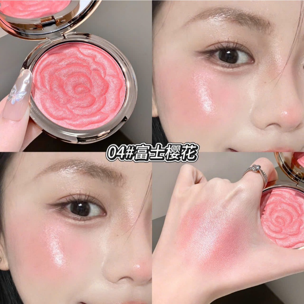 Má hồng hoa hồng KAKASHOW siêu glow mịn lì, không trôi giữ lớp bóng mịn trên da No.C663