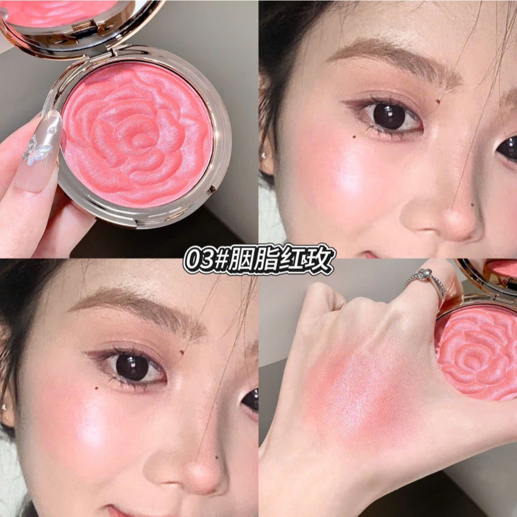 Má hồng hoa hồng KAKASHOW siêu glow mịn lì, không trôi giữ lớp bóng mịn trên da No.C663