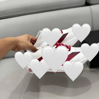 Giày thể thao chạy bộ thời trang bigsize nam nữ màu trắng kẻ đỏ mận đế siêu êm nhẹ cao cấp,sneaker dáng thể thao hot