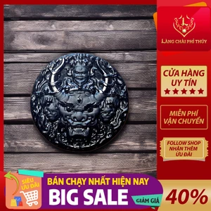Dây chuyền Phật pháp phỉ thúy Mực dục chạm khác tinh xảo - Phật Đại Uy Đức Kim Cương