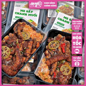 Me Sấy Chanh Muối hộp 500gr Kèm Muối Hột Rang - Ăn vặt Su Xoắn